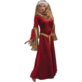 Elegant Scarlet Renaissance Costume