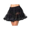 Chiffon Petticoat with Sequin Dot trim, Red