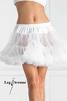 Chiffon Petticoat with Sequin Dot Trim, White