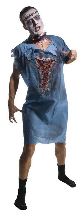 Zombie Patient Gown  with molded wound.